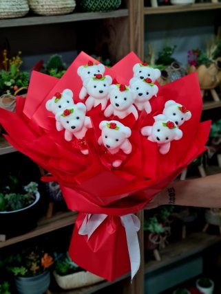 Kırmızı Ayıcık Buketi